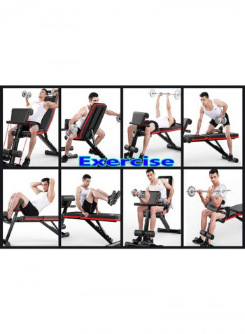 Adjustable Weight Bench With Extreme Elastic Rope 40x120x30cm