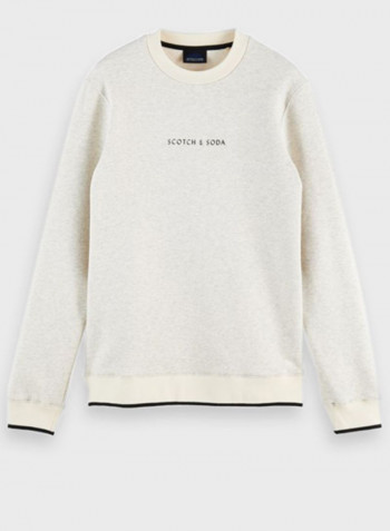 Tapestry Artwork Sweatshirt White