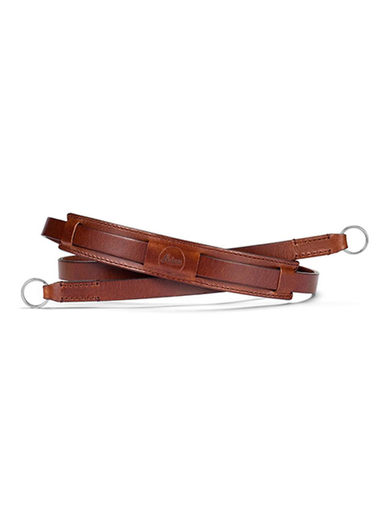 Vintage Leather Neck Strap Brown