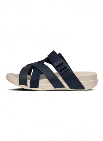 Adonis Adjustable Slides Midnight Navy/White