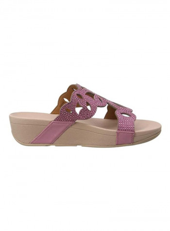 Elora Crystal Slides Heather Pink