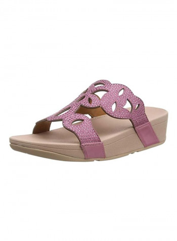 Elora Crystal Slides Heather Pink