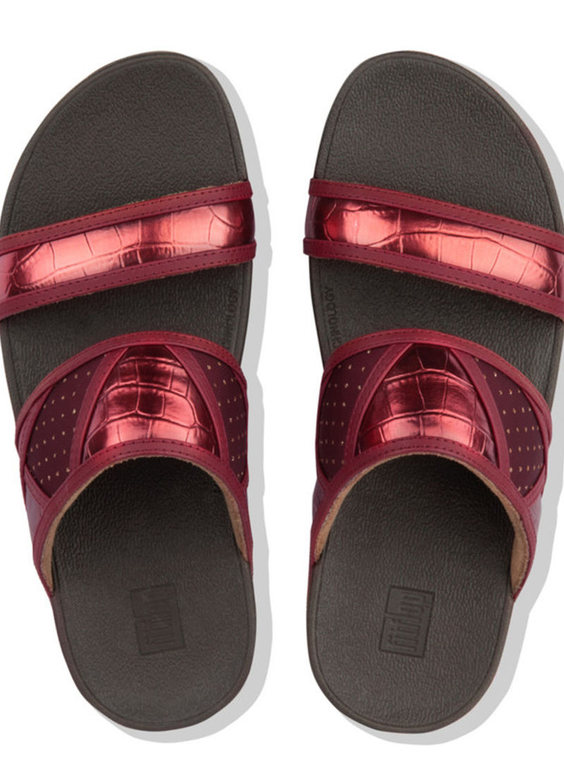 Slip-On Comfortable Sildes Maroon Red