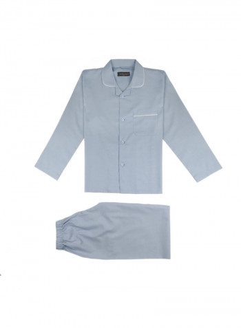 Super Fine Pyjama Set أزرق