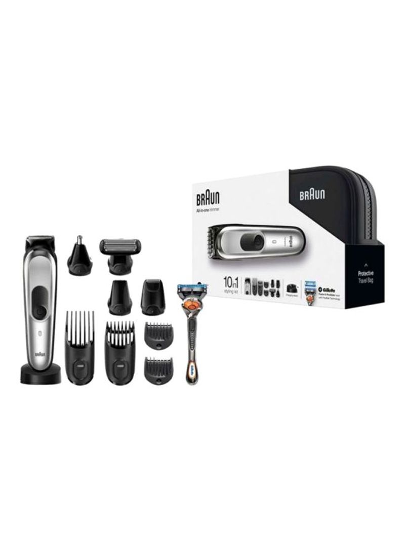 10-In-1 Beard Trimmer And Hair Clipper Black/Silver