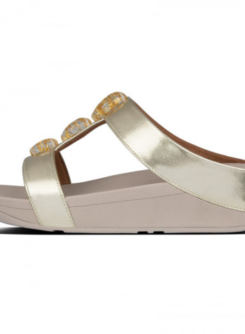 Slip-On Comfortable Sildes Gold
