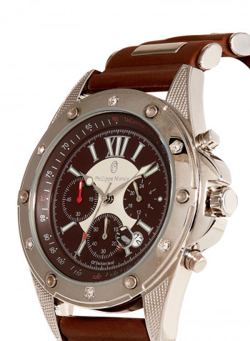 Men's Water Resistant Leather Analog Wrist Watch LC0941WOO