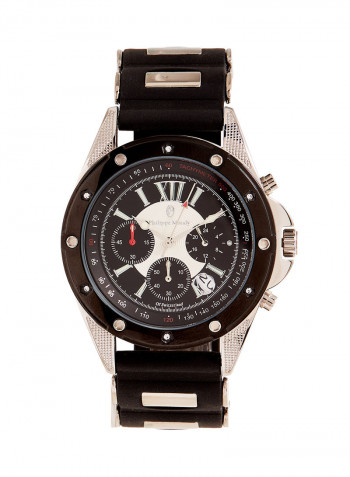 Men's Water Resistant Leather Analog Wrist Watch LC0991WBB