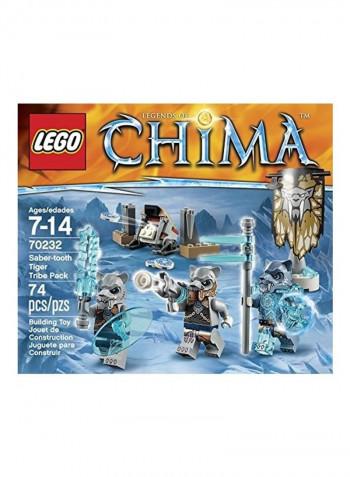 74-Piece Chima Saber-Tooth Tiger Tribe Building Kit
