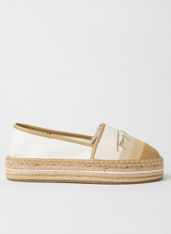 Gradient Platform Espadrilles Ecru