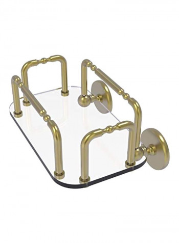 Skyline Wall Mounted Towel Holder Gold 10.2x7.5x3inch