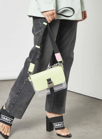 Item Flap Crossbody Bag Faded Lime