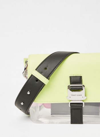 Item Flap Crossbody Bag Faded Lime