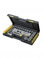 29-Piece Micro Tough Socket Set Black/Silver/Yellow 0.5inch