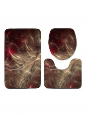 3-Piece Anti-Slip Bathroom  Mats Multicolour