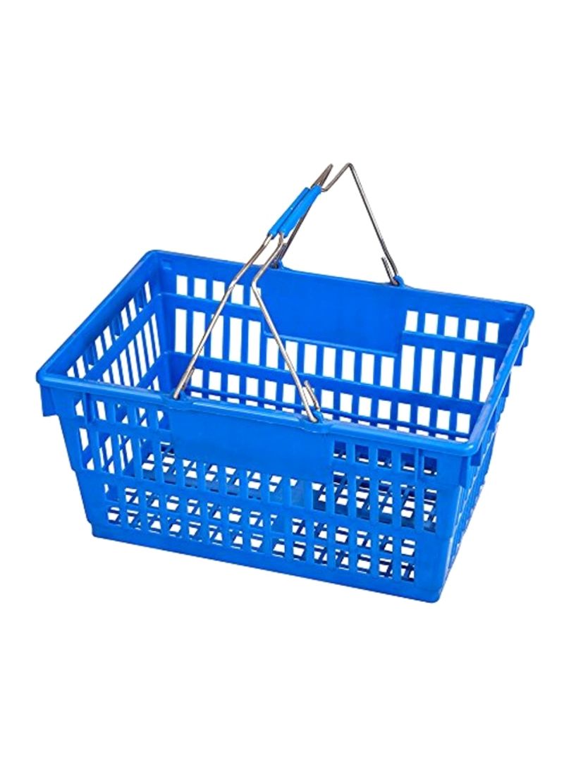 Polyethylene Shopping Basket Blue 13x19x10inch