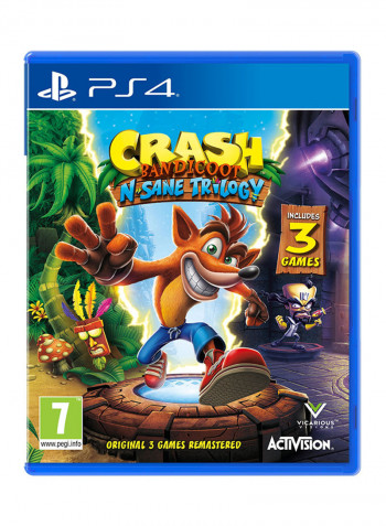 Crash Bandicoot N. Sane Trilogy With Controller (Intl Version) - Arcade & Platform - PlayStation 4 (PS4)