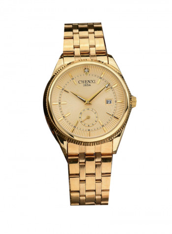 Men's Quartz Date Display Stainless Steel Analog Watch NNSB03708354