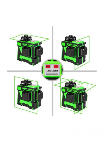 12 Lines 3D Self-Leveling 360 Laser Beam Line Black/Green