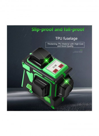 12 Lines 3D Self-Leveling 360 Laser Beam Line Black/Green