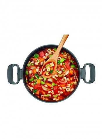 Tempo Flame Casserole With Lid Red/Black/Silver 26cm