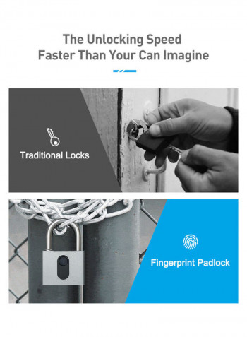 Smart Fingerprint Lock Multicolour 12.5x9x3cm