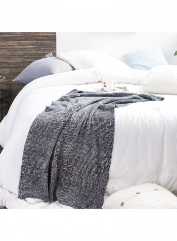 Soft Cozy Nap Throw Blanket Cotton Grey 120x180centimeter