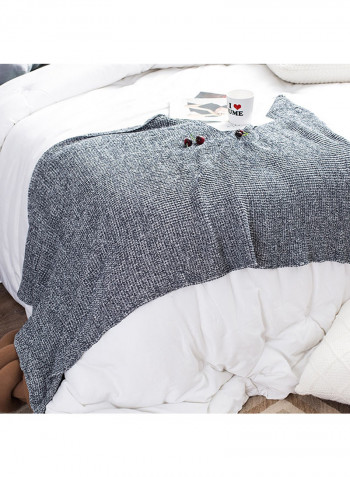 Soft Cozy Nap Throw Blanket Cotton Grey 120x180centimeter