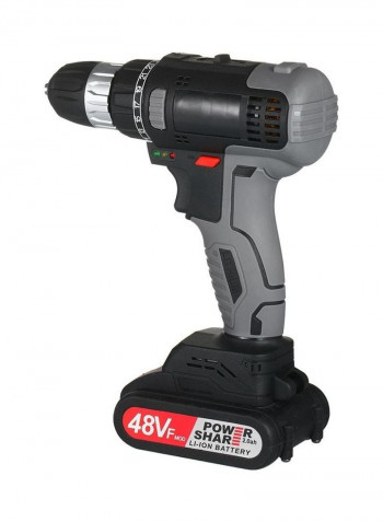 4-Piece Electric Drill Kit Black/Grey/Red