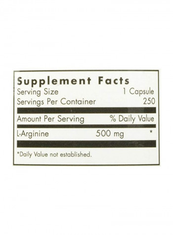 L Arginine Dietary Supplement - 200 Capsules