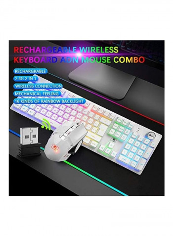 2-Piece LED Gaming Wireless Keyboard And Mouse Set