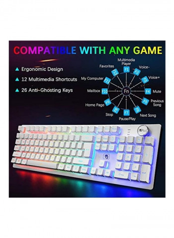 2-Piece LED Gaming Wireless Keyboard And Mouse Set