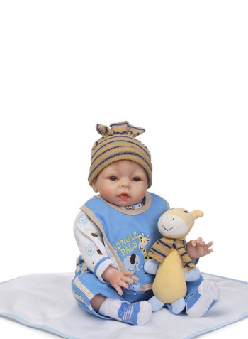 Reborn Baby Doll With Plush Toy 22inch