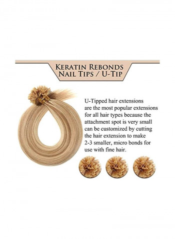 Long Straight Hair Extensions Golden Brown/Bleach Blonde 18inch