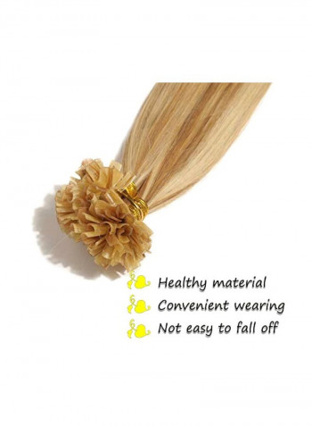 Long Straight Hair Extensions Golden Brown/Bleach Blonde 18inch