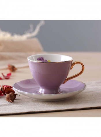 6-Piece Coffee Set With Spoon Purple