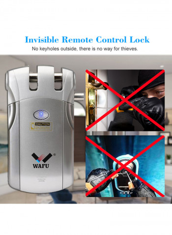 HF-018W WiFi Smart Electronic Smart Door Lock With 2 Remote Control Silver