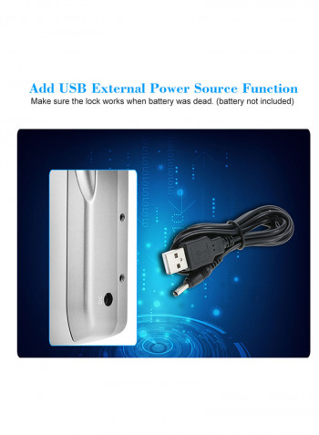 HF-018W WiFi Smart Electronic Smart Door Lock With 2 Remote Control Silver