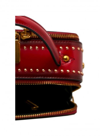 Leather Crossbody Bag Red