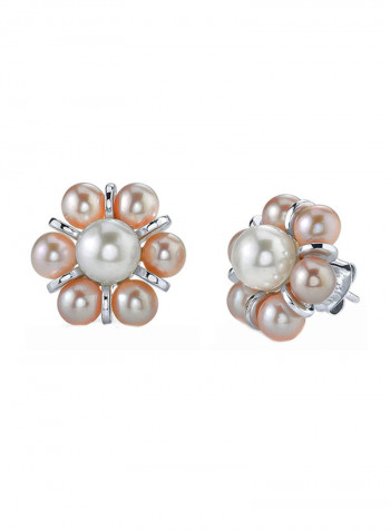 925 Sterling Silver Stud Earrings With Pearl
