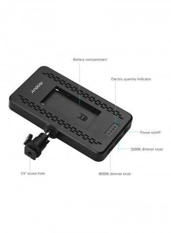 Andoer LED Video Light Kit Black