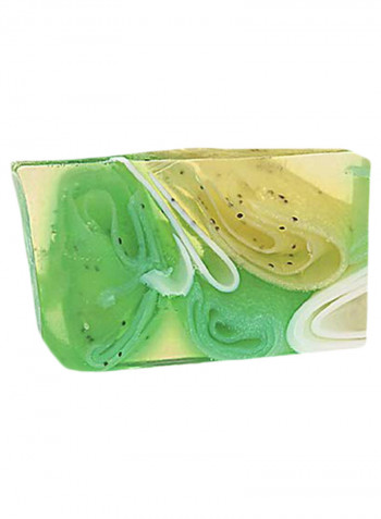 Lemongrass And Cranberry Seeds Loaf Soap Green/Yellow/White