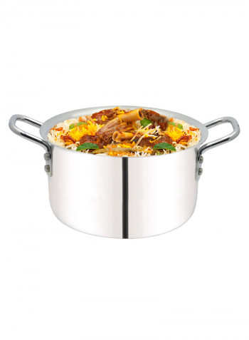 5-Piece Cooking Pot With Lid Silver 6x2cm