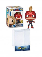 Captain Marvel Pop! Vinyl Figure Bundle With Graphic Protector 4x7inch