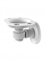 Continental Collection Tumbler And Toothbrush Holder Matte White