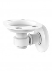 Continental Collection Wall Mounted Tumbler And Toothbrush Holder White 4.5x3.5x2inch
