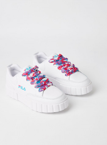 Sandblast Low Satin Sneakers White/Scuba Blue
