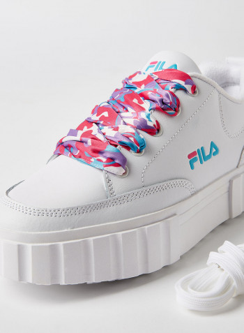 Sandblast Low Satin Sneakers White/Scuba Blue
