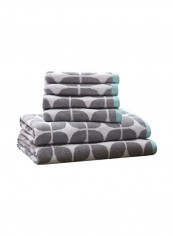 6-Piece Bath Towel Set Grey