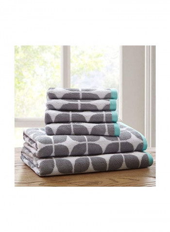 6-Piece Bath Towel Set Grey